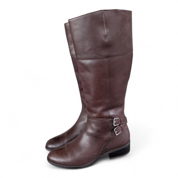 Ralph Lauren Women's Leather Marba Riding Boot Dark Brown Burnished Sz 8.5 B - Picture 3 of 14